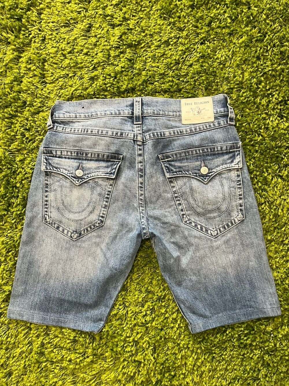 True Religion Geno Relaxed Slim Denim Shorts Size 34